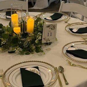 Polyester Dinner Napkins 11x11. Hunter Emerald Green